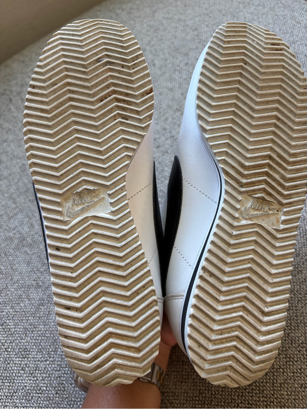 Nike Women's White/Black Classic Cortez Sneakers - Picture 5 of 6